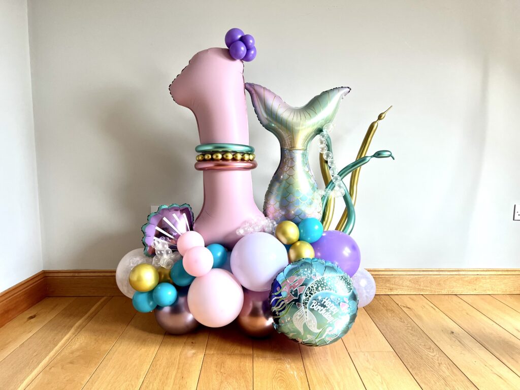 Birthday balloon number bouquet.