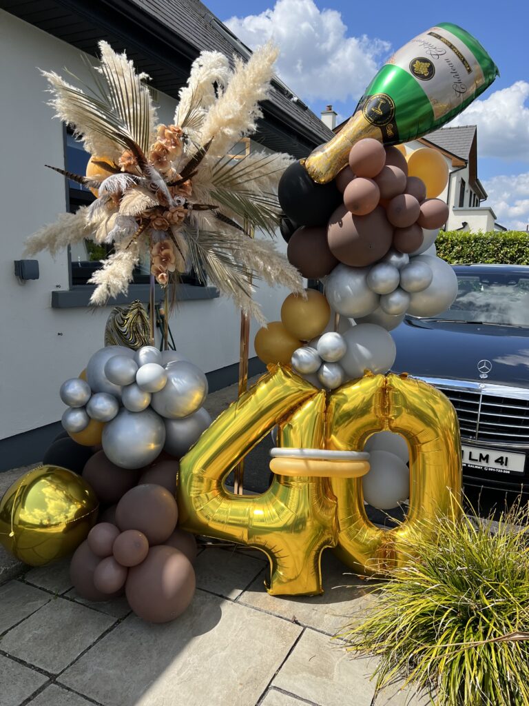 40. grey&brown birthday double plinth